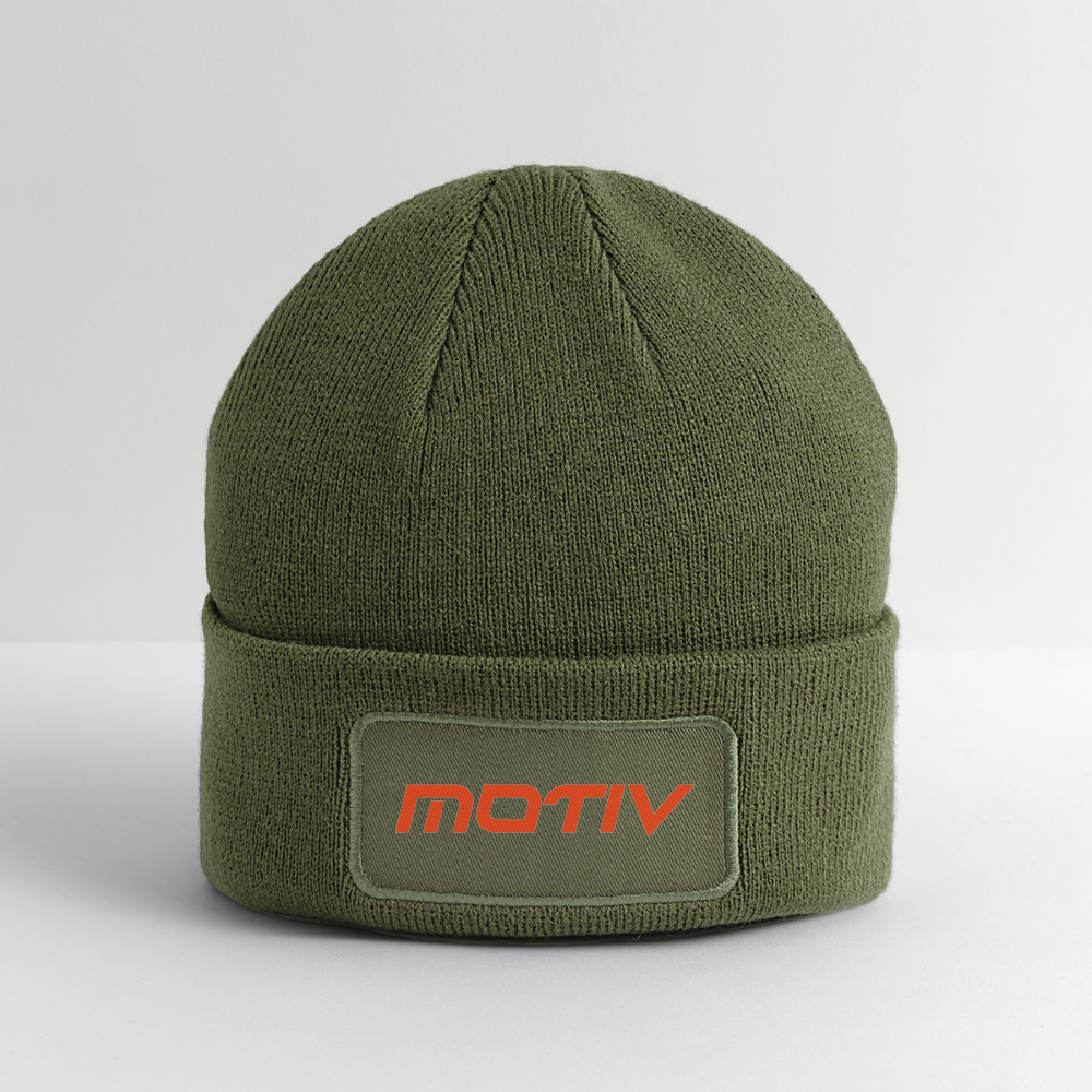 Motiv Patch Beanie - olive