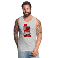 "TRUE FRREEDOM" Men’s Premium Tank - heather gray