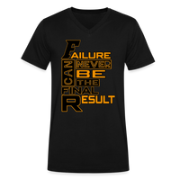 "FINAL RESULT" Men's V-Neck T-Shirt - black