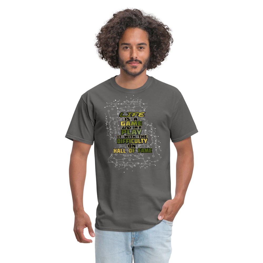 Life Is A Game Classic T-Shirt - charcoal