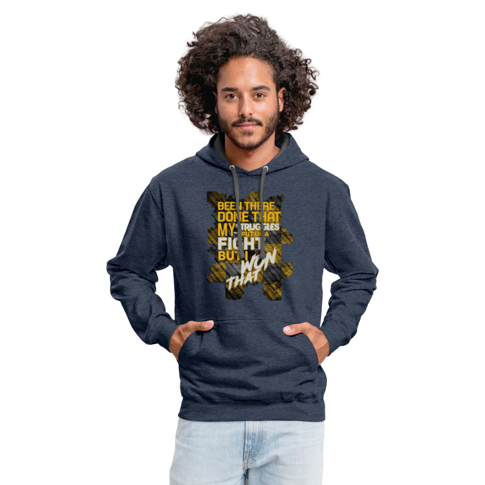 Been There Done That premium Hoodie - indigo heather/asphalt