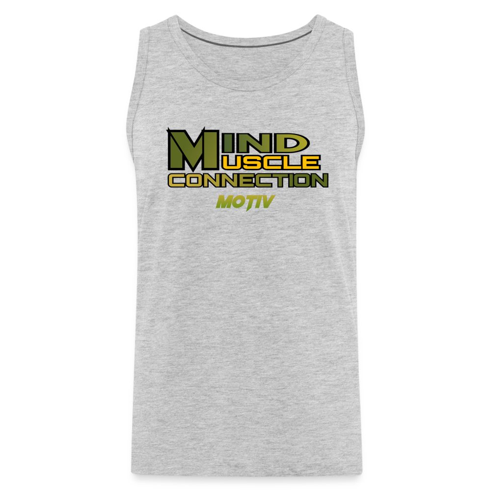 Mind Muscle Connection Men’s Premium Tank - heather gray