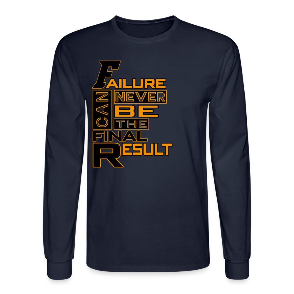 FINAL RESULT Men's Long Sleeve T-Shirt - navy