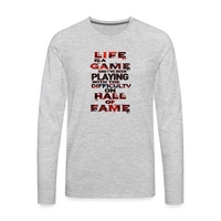 Life Is A Game Premium Long Sleeve T-Shirt - heather gray