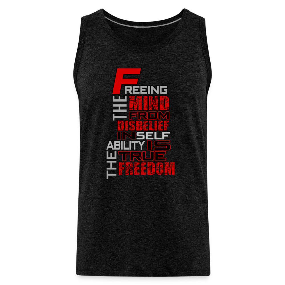 "TRUE FRREEDOM" Men’s Premium Tank - charcoal grey