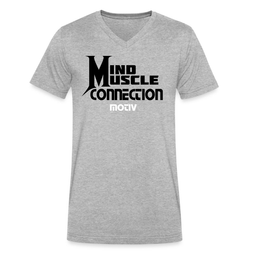 Mind Muscle Connection Men's V-Neck T-Shirt - heather gray