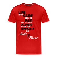 Life Is A Game Men’s Premium Organic T-Shirt - red