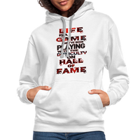 LIFE IS A GAME Premium Contrast Hoodie - white/gray