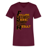 "FINAL RESULT" Men's V-Neck T-Shirt - maroon