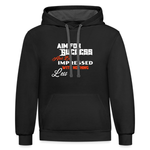 Aim For Success premium quality Hoodie - black/asphalt