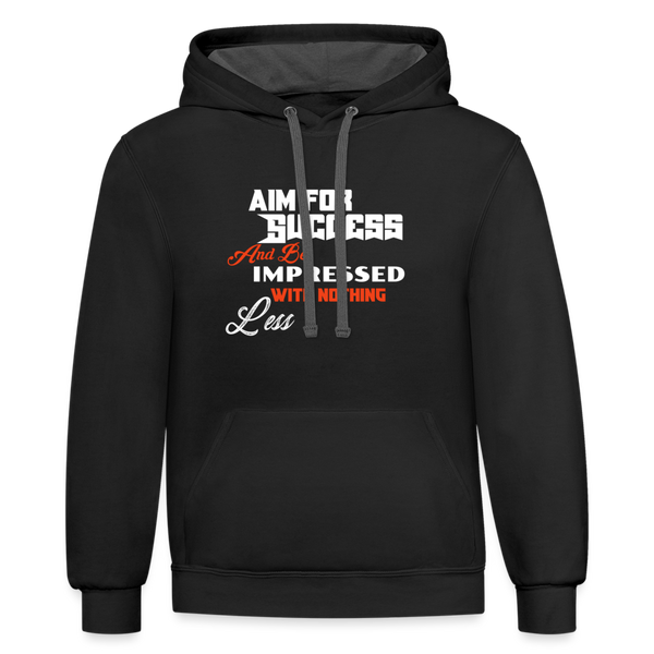 Aim For Success premium quality Hoodie - black/asphalt