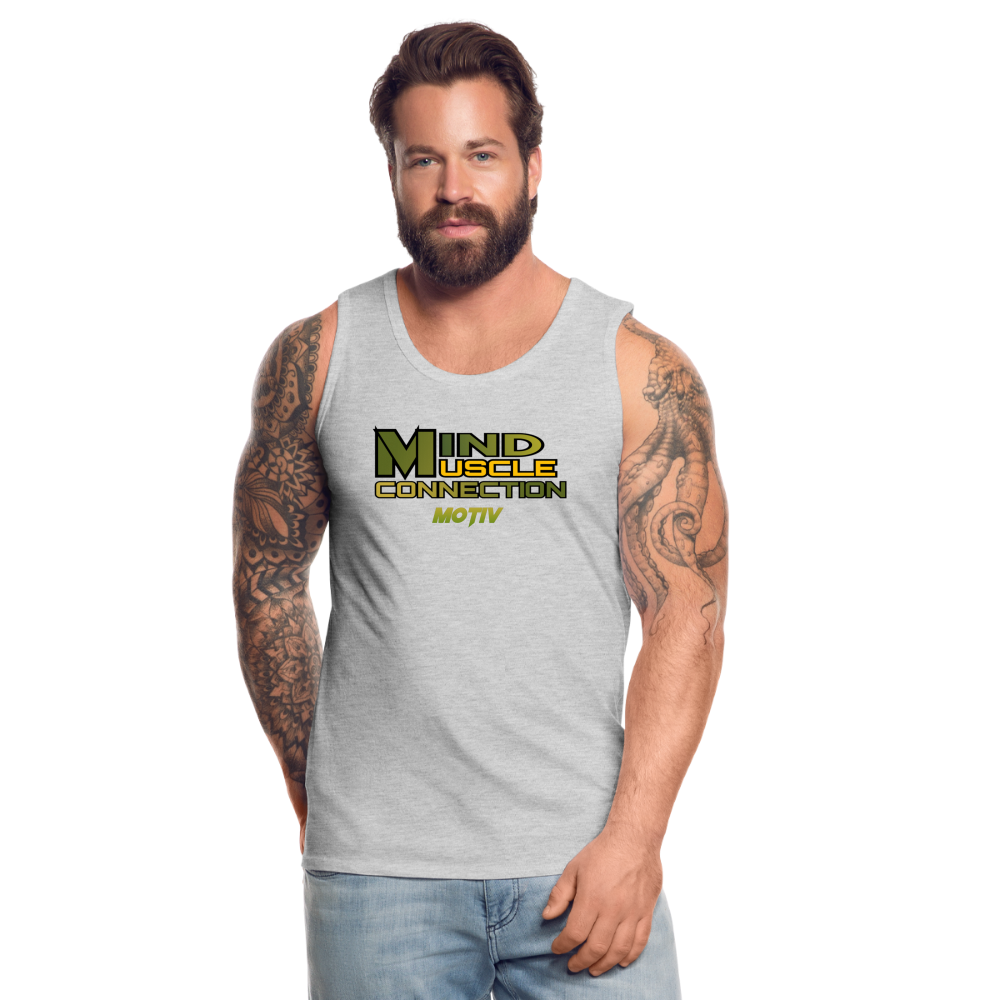 Mind Muscle Connection Men’s Premium Tank - heather gray