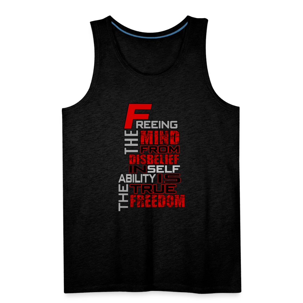 "TRUE FRREEDOM" Men’s Premium Tank - charcoal grey