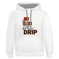 Let The Blood Sweat & Tears Drip Premium Hoodie - white/gray