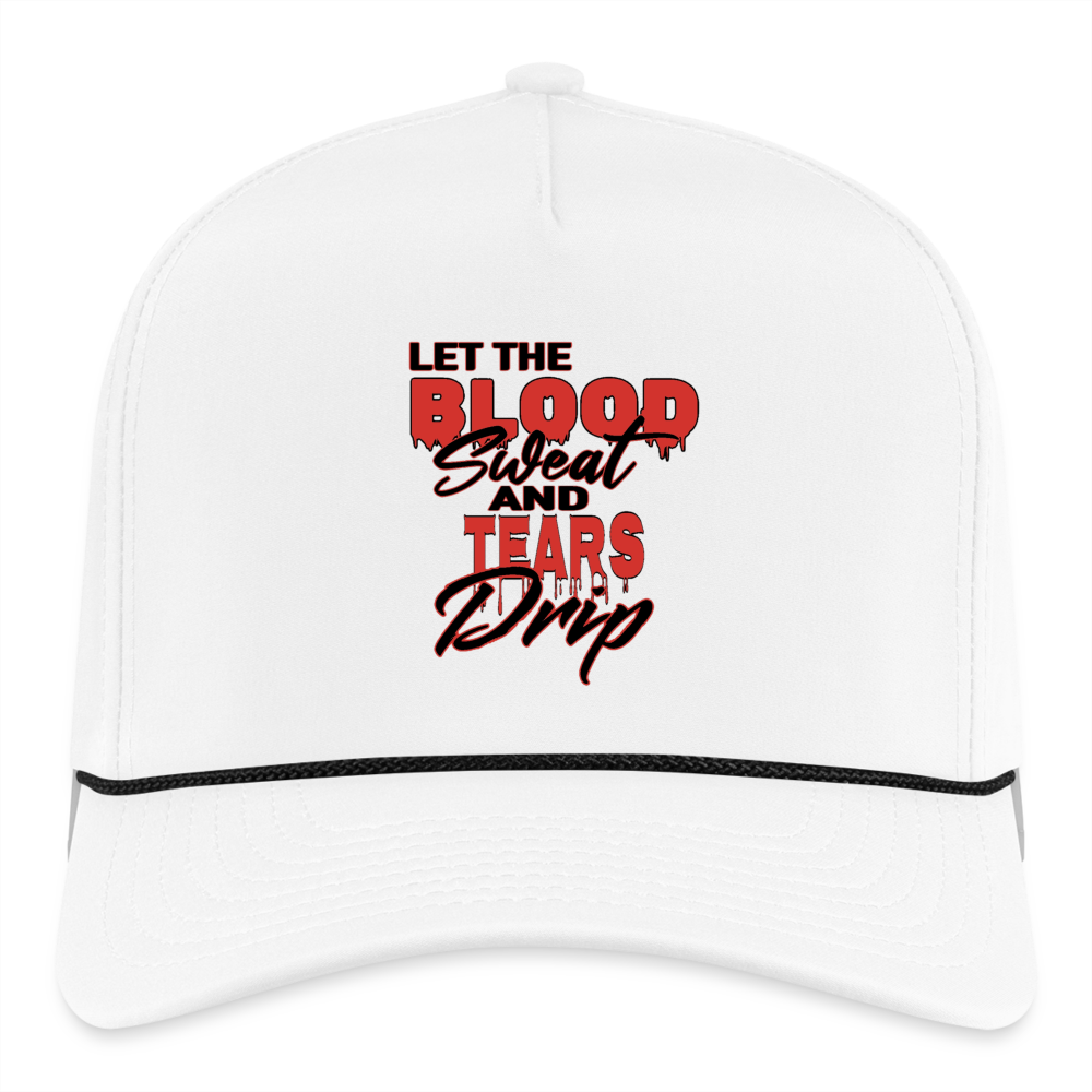 Let The Blood Sweat & Tears Drip Cap - white/black