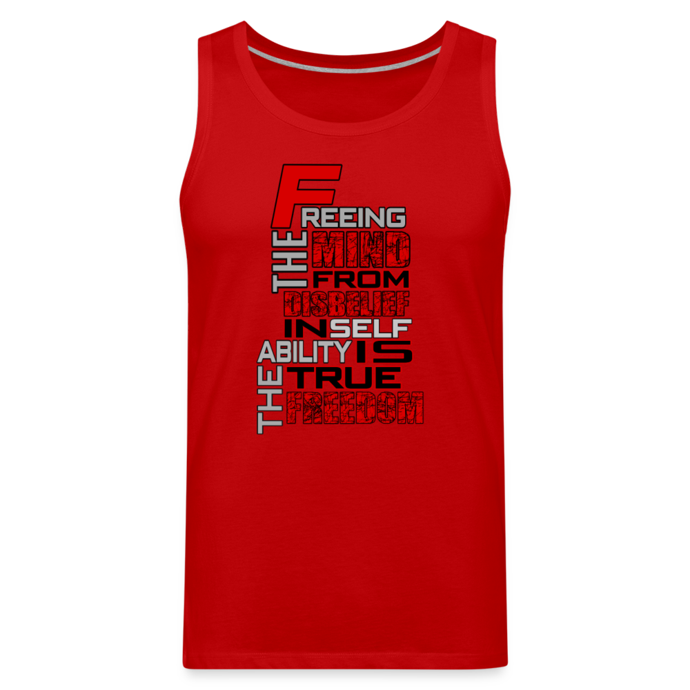 "TRUE FRREEDOM" Men’s Premium Tank - red