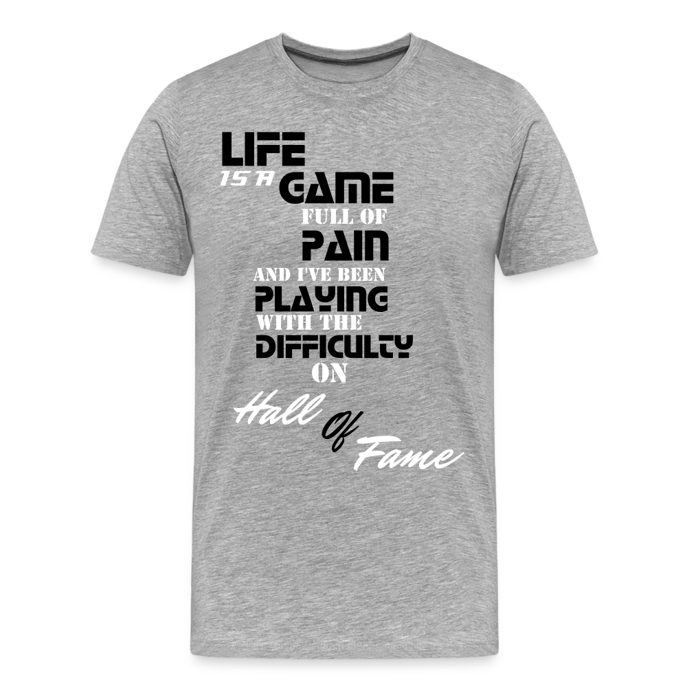 Life Is A Game Men’s Premium Organic T-Shirt - heather gray