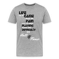 Life Is A Game Men’s Premium Organic T-Shirt - heather gray