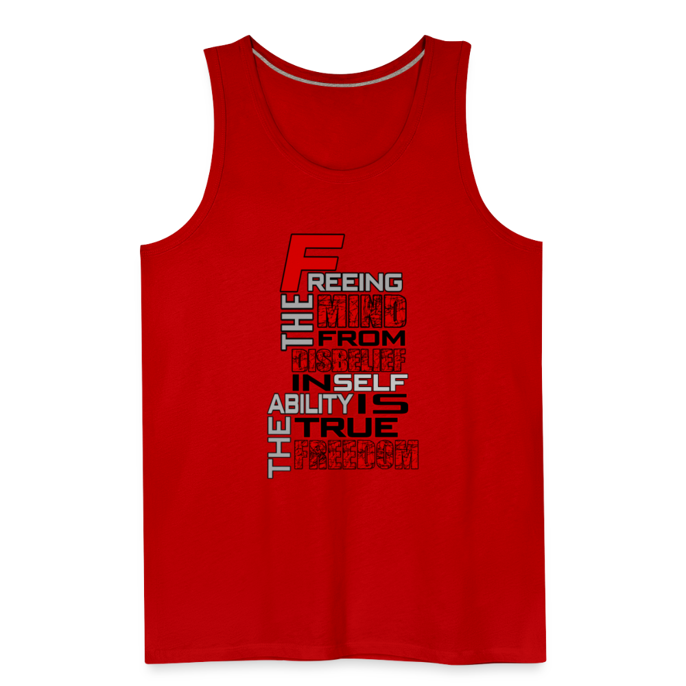 "TRUE FRREEDOM" Men’s Premium Tank - red