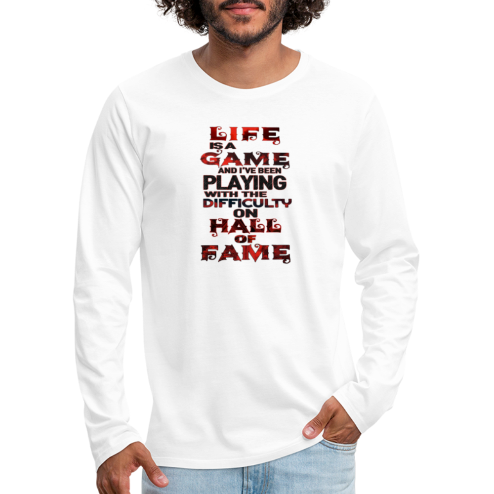 Life Is A Game Premium Long Sleeve T-Shirt - white