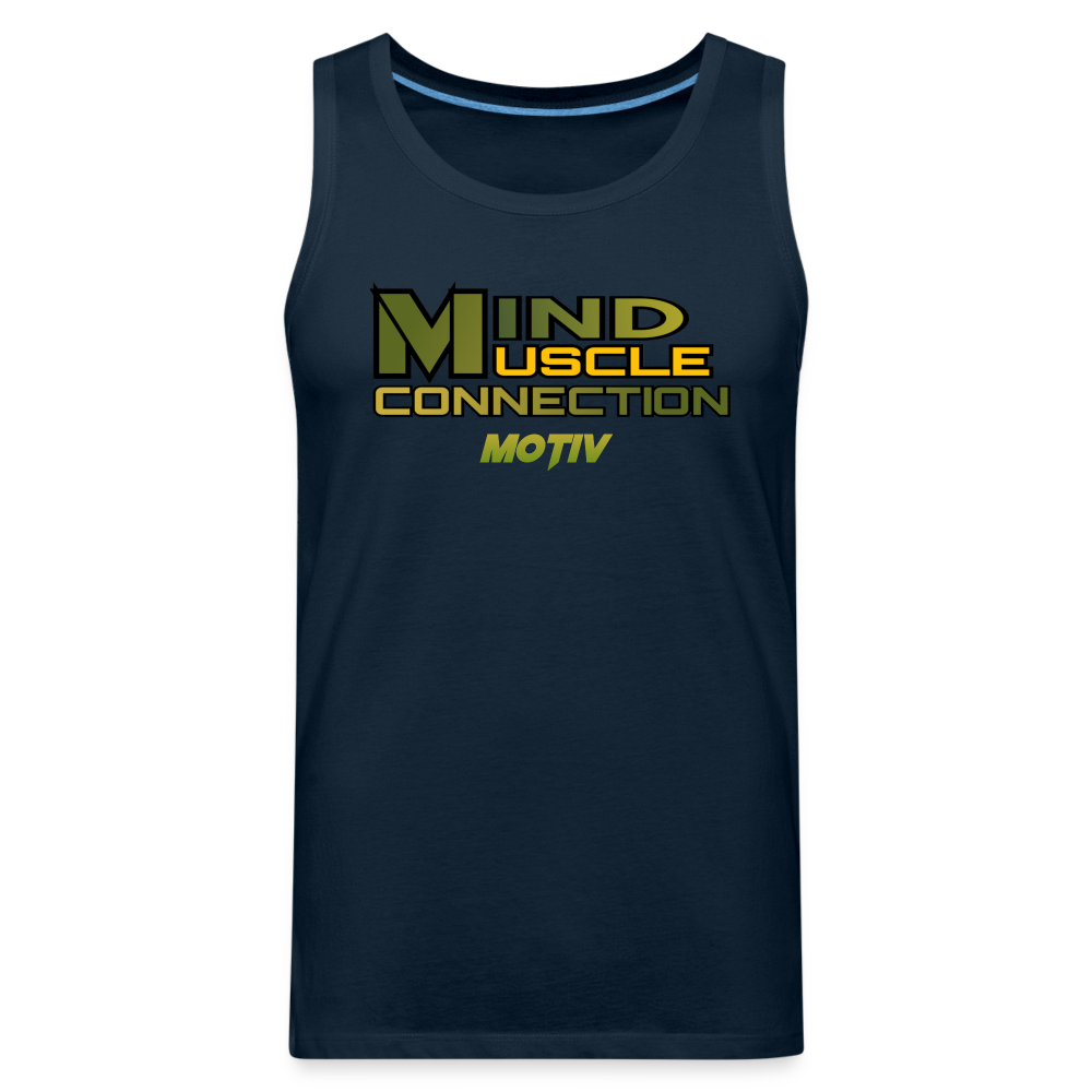 Mind Muscle Connection Men’s Premium Tank - deep navy