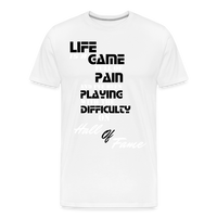 Life Is A Game Men’s Premium Organic T-Shirt - white