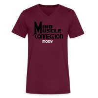 Mind Muscle Connection Men's V-Neck T-Shirt - maroon