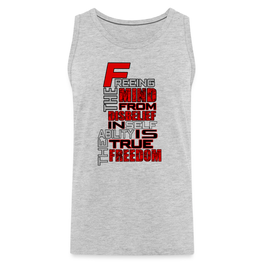 "TRUE FRREEDOM" Men’s Premium Tank - heather gray