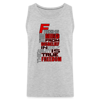 "TRUE FRREEDOM" Men’s Premium Tank - heather gray