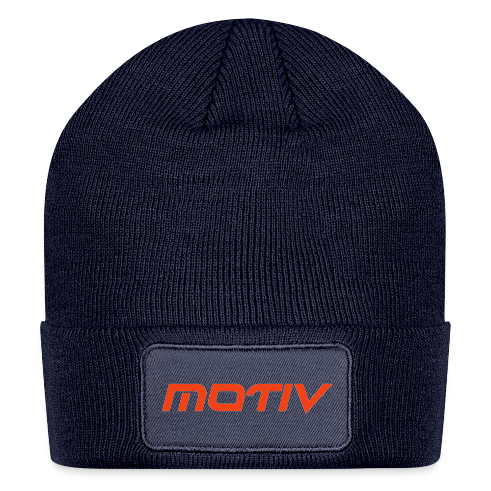 Motiv Patch Beanie - navy