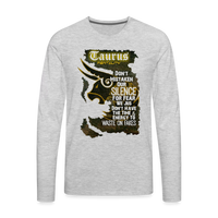 "Taurus Mentality" Premium Long Sleeve T-Shirt - heather gray