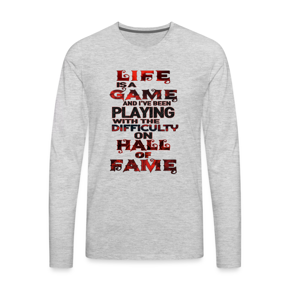 Lie Is A Game Premium Long Sleeve T-Shirt - heather gray