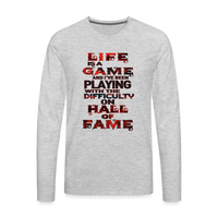 Lie Is A Game Premium Long Sleeve T-Shirt - heather gray