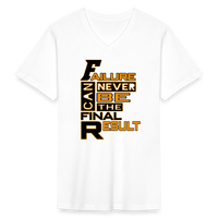 "FINAL RESULT" Men's V-Neck T-Shirt - white