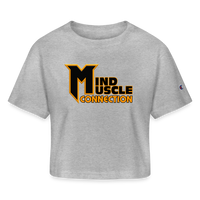 Mind Muscle Connection Women’s Champion Cropped T-Shirt - heather gray