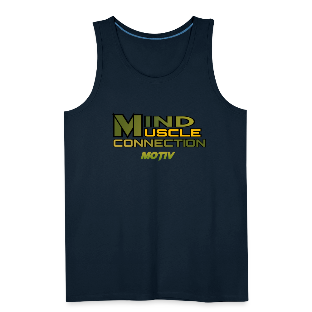 Mind Muscle Connection Men’s Premium Tank - deep navy