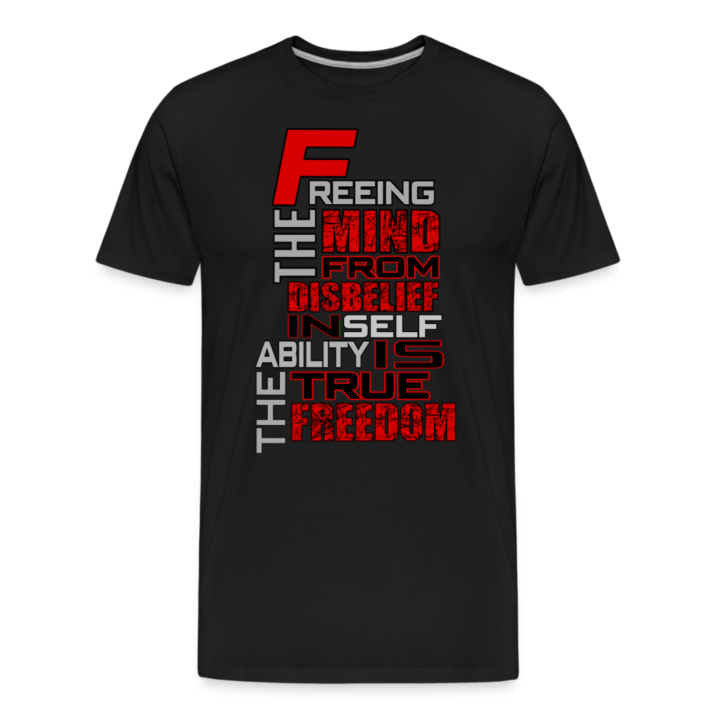 "TRUE FREEDOM" Men’s Premium Organic T-Shirt - black