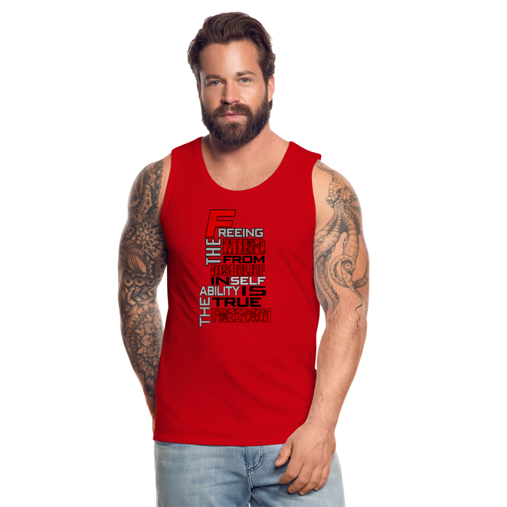 "TRUE FRREEDOM" Men’s Premium Tank - red