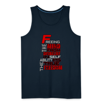 "TRUE FRREEDOM" Men’s Premium Tank - deep navy