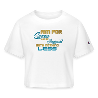 Aim For Success Women’s Champion Cropped T-Shirt - white