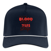 Let The Blood Sweat & Tears Drip Cap - navy/white