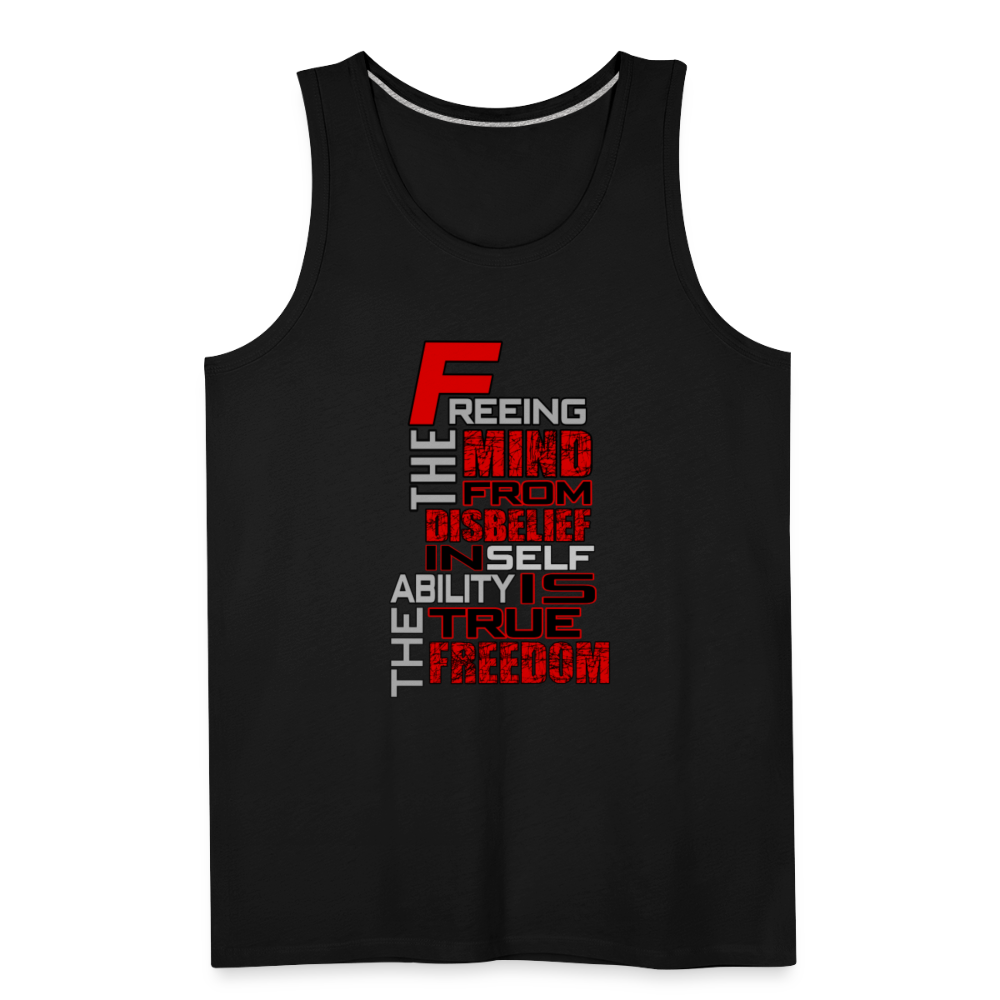 "TRUE FRREEDOM" Men’s Premium Tank - black