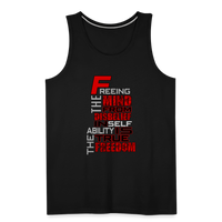 "TRUE FRREEDOM" Men’s Premium Tank - black