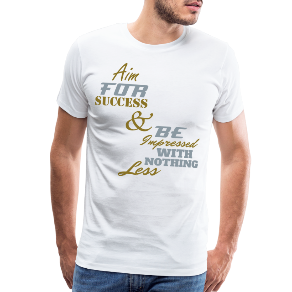 Aim For Success Men's Premium T-Shirt - white