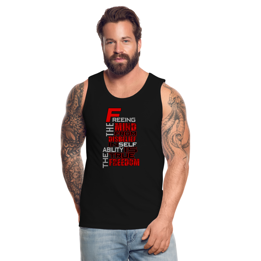 "TRUE FRREEDOM" Men’s Premium Tank - black