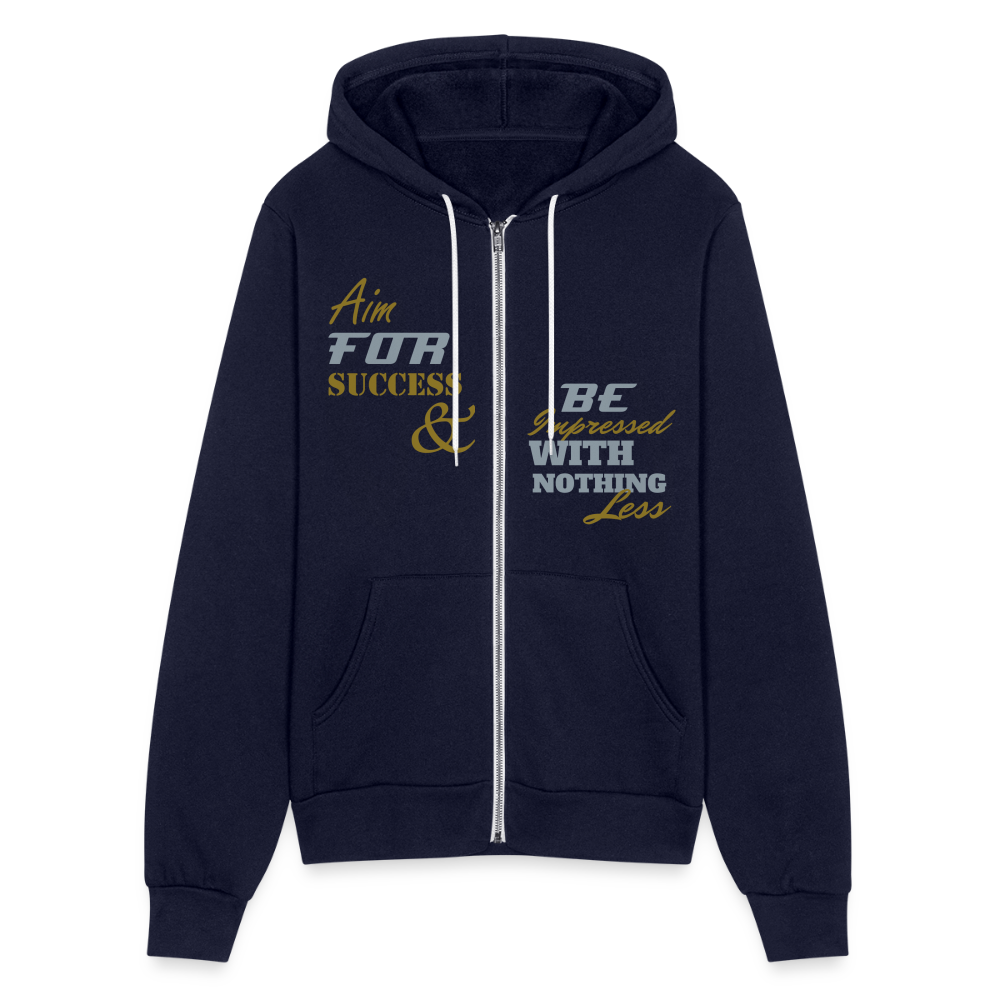 Aim For Success Premium Full Zip Hoodie - navy