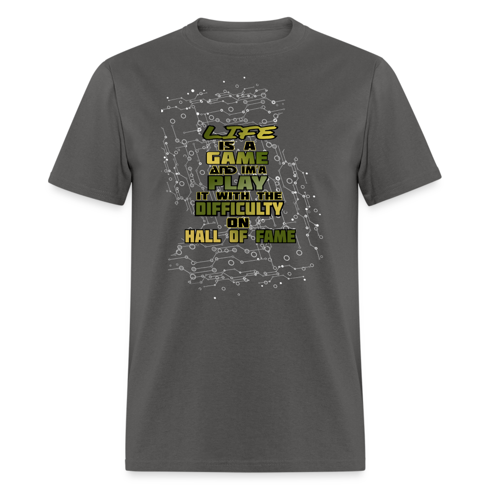 Life Is A Game Classic T-Shirt - charcoal