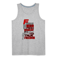 "TRUE FRREEDOM" Men’s Premium Tank - heather gray