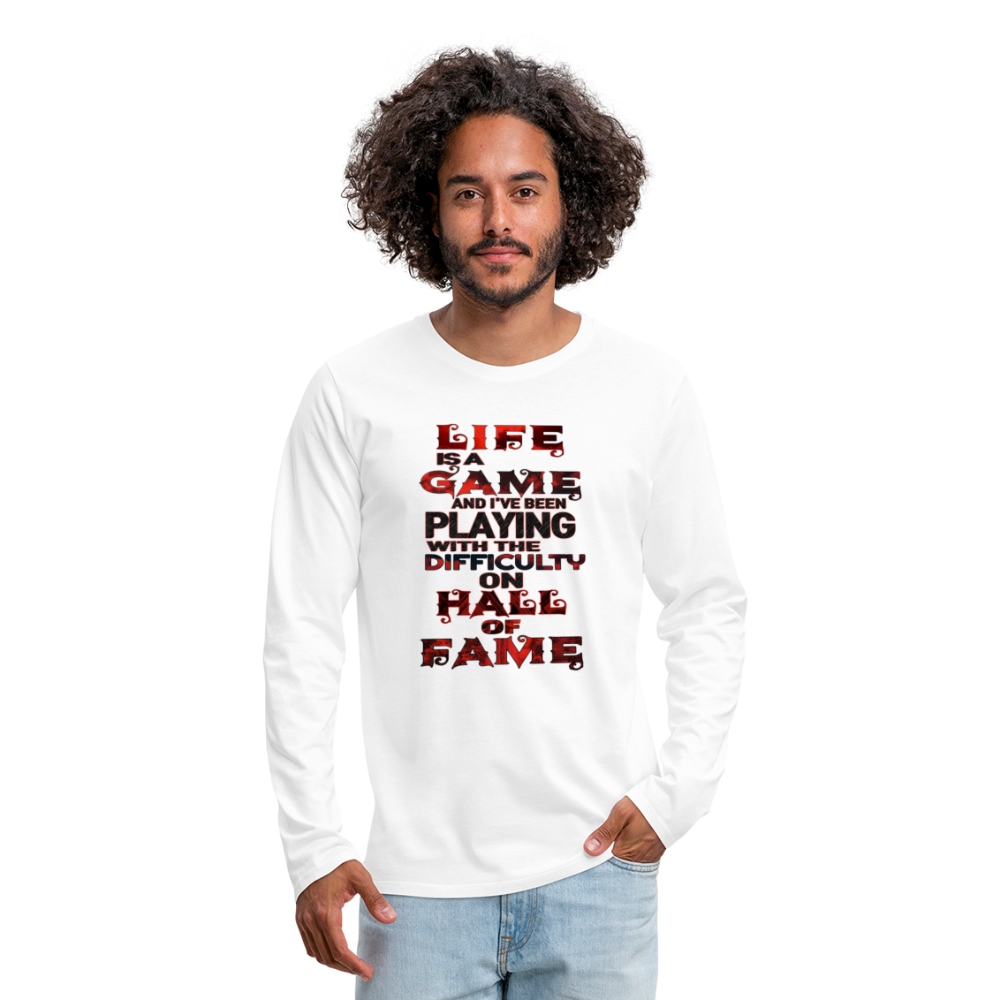 Lie Is A Game Premium Long Sleeve T-Shirt - white