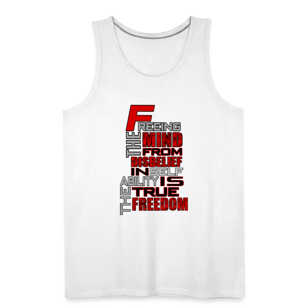 "TRUE FRREEDOM" Men’s Premium Tank - white